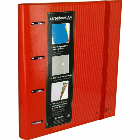 Папка-регистратор Grafoplas Carpebook Красный 32 x 28 x 4 cm