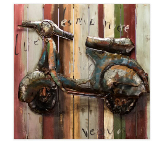 Metallbild Vespa Love