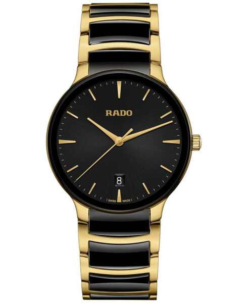 Часы Rado Centrix Black Ceramic & Gold PVD 40mm