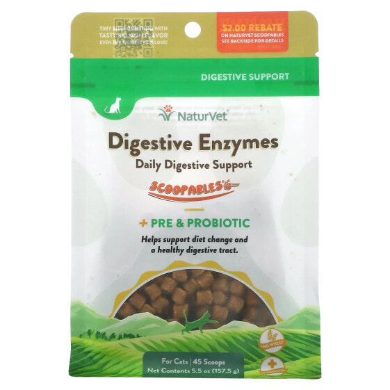 Scoopables, Digestive Enzymes + Pre & Probiotic, For Cats, Salmon, 5.5 oz (157.5 g)