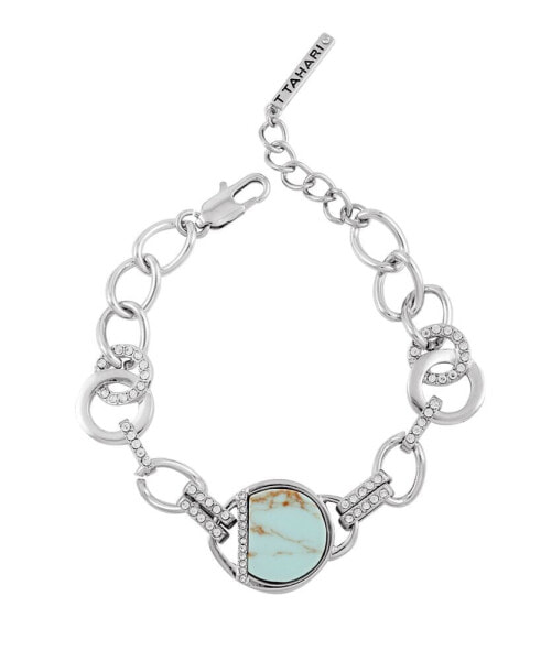 Crystal Stone Link Bracelet