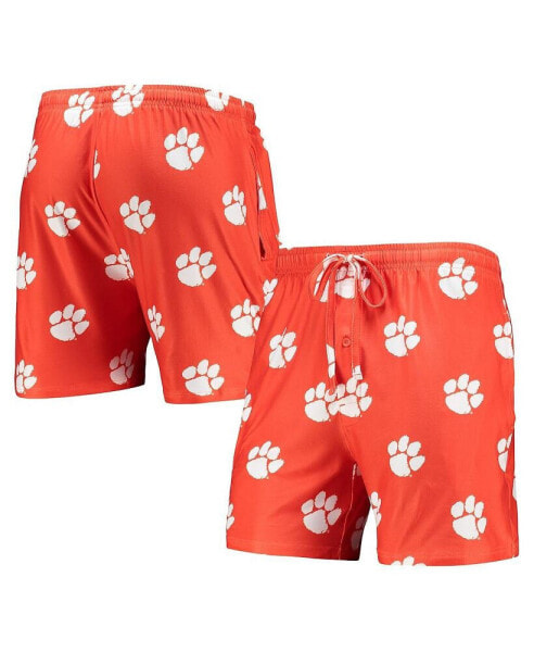 Men's Orange Clemson Tigers Flagship Allover Print Jam Shorts