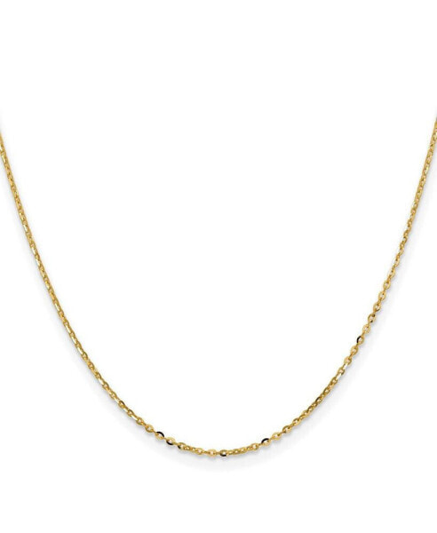 Diamond2Deal 18k Yellow Gold Diamond Cut Cable Chain Necklace