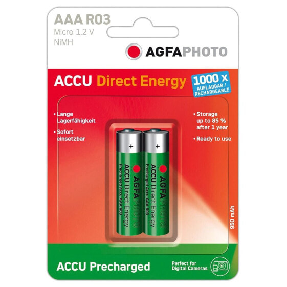 AGFA NiMh Micro AAA 950mAh Direct Energy Batteries