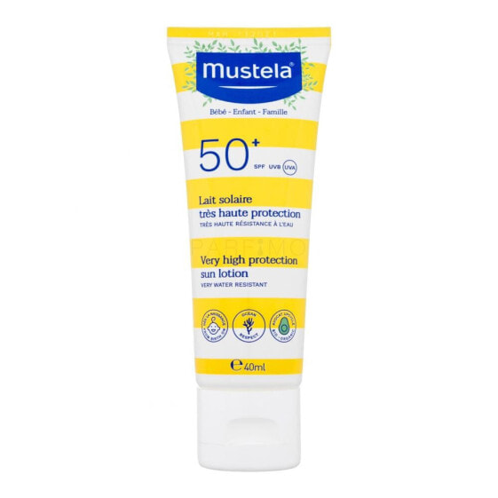 Mustela Bébé Family Very High Protection Sun Lotion SPF50+ 40 ml sonnenschutz wasserfest unisex