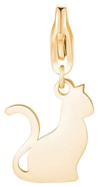 Gold-plated cat Pendant Happy SHA314