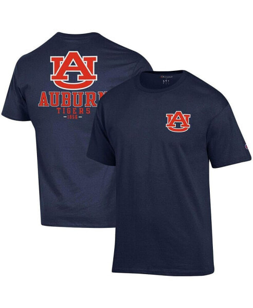 Men's Navy Auburn Tigers Stack 2-Hit T-shirt