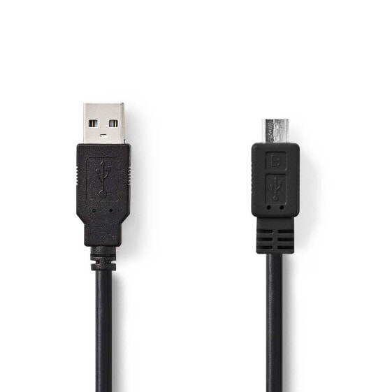 Nedis CCGB60500BK10 - 1 m - USB A - Micro-USB B - USB 2.0 - 480 Mbit/s - Black