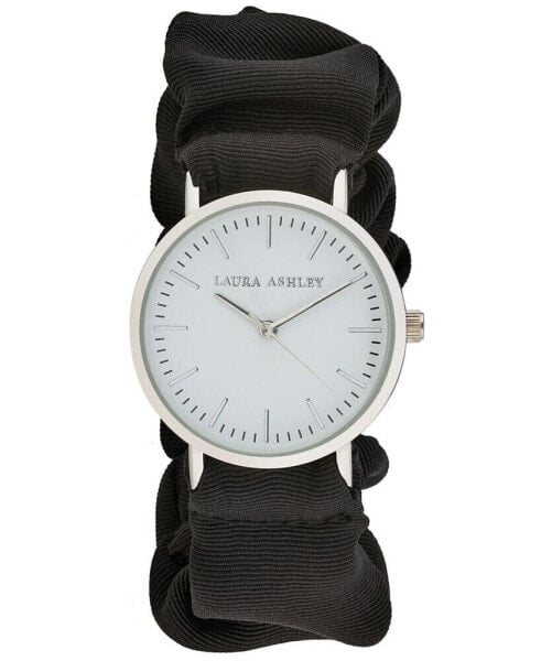 Наручные часы Laura Ashley женские с чёрным текстильным браслетом Scrunchy 35 мм