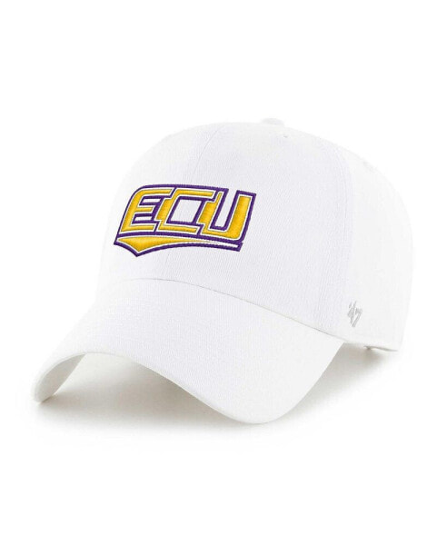 Men's White ECU Pirates Vault Clean Up Adjustable Hat