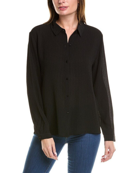 Eileen Fisher Classic Collar Silk Shirt Women's