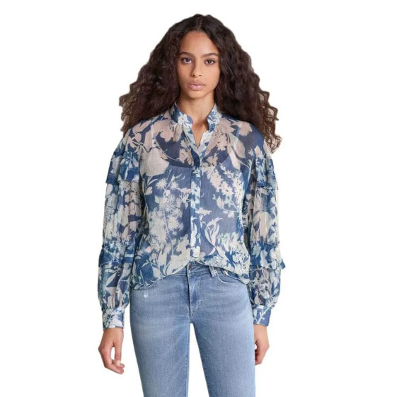 SALSA JEANS Floral Print Long Sleeve Blouse