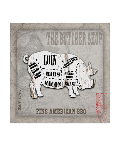 lightbox Journal 'American Butcher Shop Pig' Canvas Art - 18" x 18" x 2"