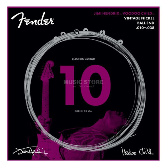 Fender Jimi Hendrix Voodoo Child VN Ball End Strings 010-038