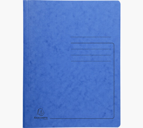 Exacompta 240222E - Conventional file folder - A4 - Pressboard - Blue - Portrait - 300 sheets
