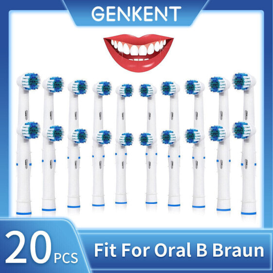 Насадка для электрической зубной щетки Genkent 20 X Toothbrush Heads Replacement Teeth Cleaner Compatible With Oral B Braun