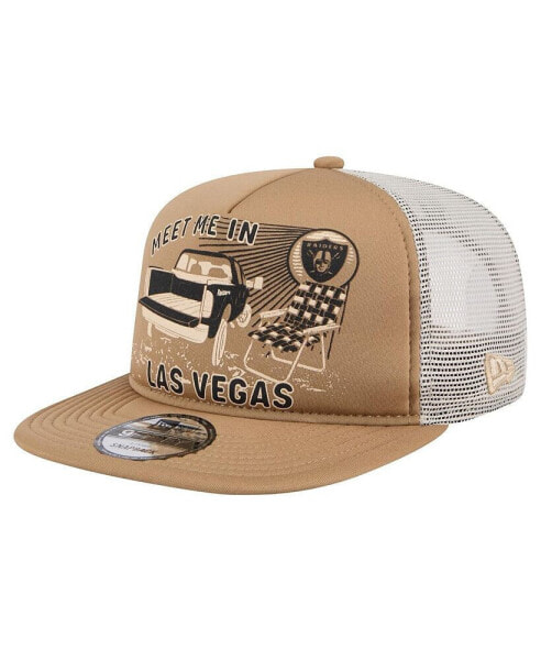 Men's Tan Las Vegas Raiders Meet Me 9FIFTY Snapback Hat