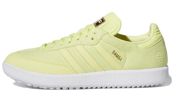 adidas Samba Golf 舒适耐磨 低帮 高尔夫球鞋 男女同款 黄绿色