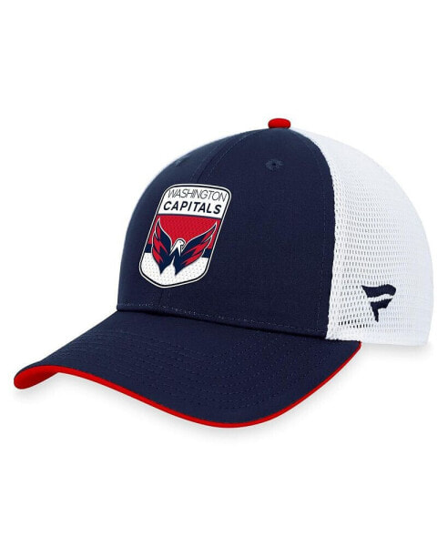 Men's Navy Washington Capitals 2023 NHL Draft On Stage Trucker Adjustable Hat