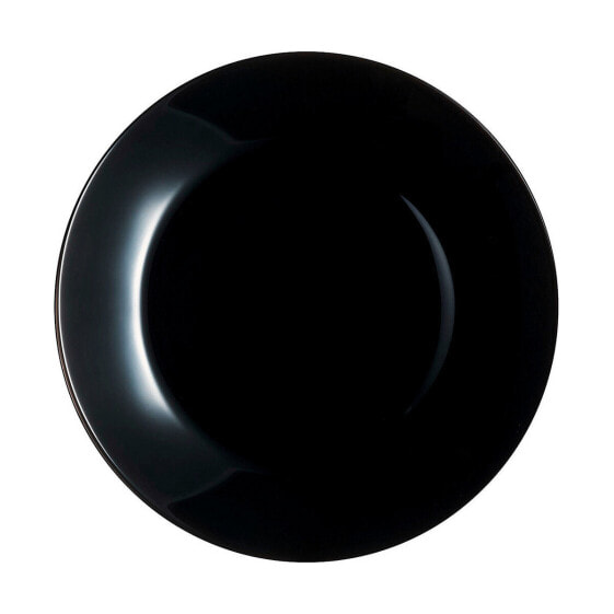 Flat plate Arcopal Black Glass (Ø 25 cm)