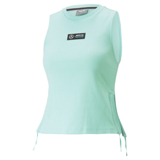 Puma Mapf1 Logo Crew Neck Tank Top Womens Green Casual Athletic 53848808