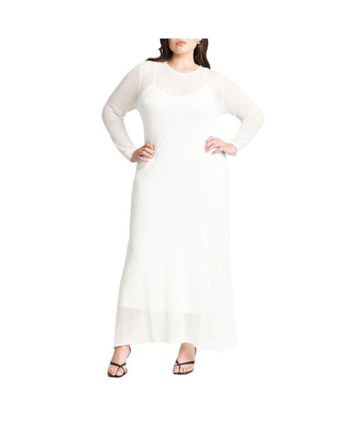 Plus Size Seamed Sweater Dress