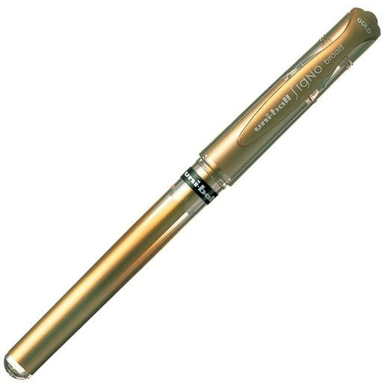 Liquid ink pen Uni-Ball Signo Broad UM-153 W Golden 0,6 mm (12 Pieces)