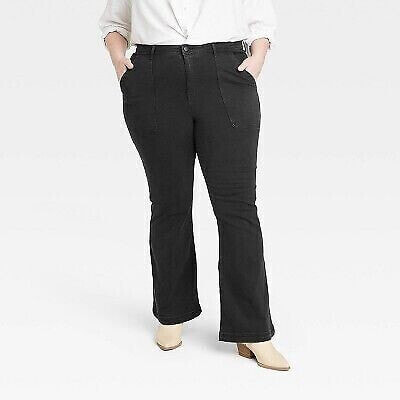 Women's Plus Size High-Rise Anywhere Flare Jeans - Knox Rose Black Denim 14W