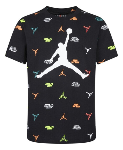 Big Boys Jumpman Graphic Logo Printed T-shirt