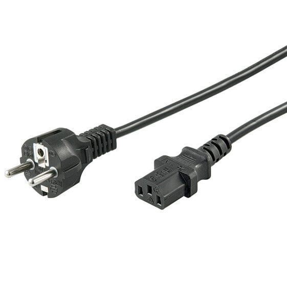 Wentronic IEC Cord - 5 m - Black - 5 m - Power plug type F - IEC C13 - H05VV-F3G - 250 V