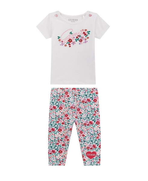 Baby Girl Short Sleeve T-Shirt and Legging Set