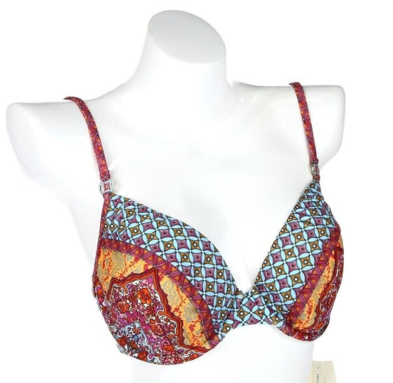 Gottex Spring Sobet Geo Summer Multi Color Bikini Top Swimwear Size 10