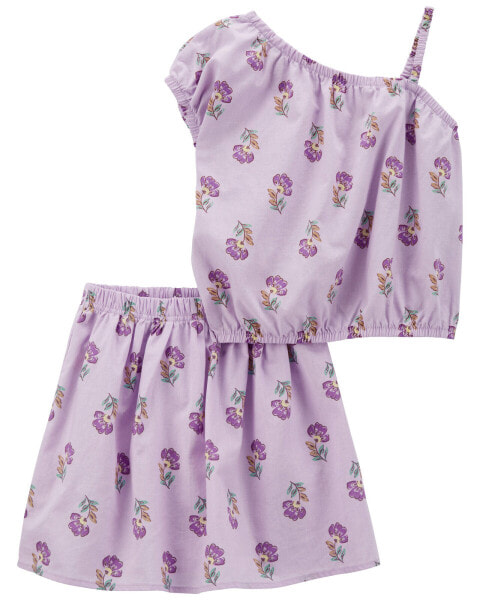 Kid 2-Piece Floral Tank & Skort Set 4