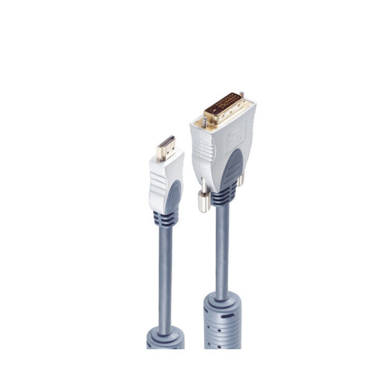 shiverpeaks SP77482 видео кабель адаптер 2 m HDMI Тип A (Стандарт) DVI-D Синий, Хромовый