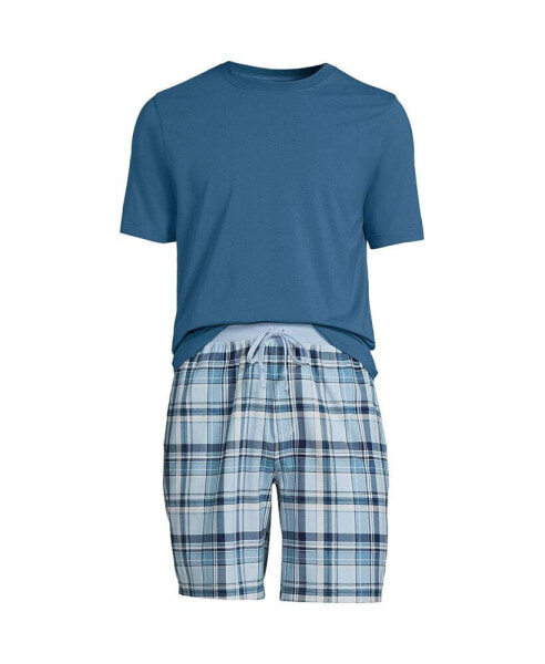 Men's Knit Jersey Pajama Shorts Sleep Set