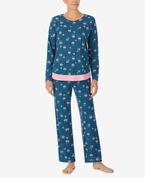 Women's Long Sleeve Crew Neck Pajamas Set