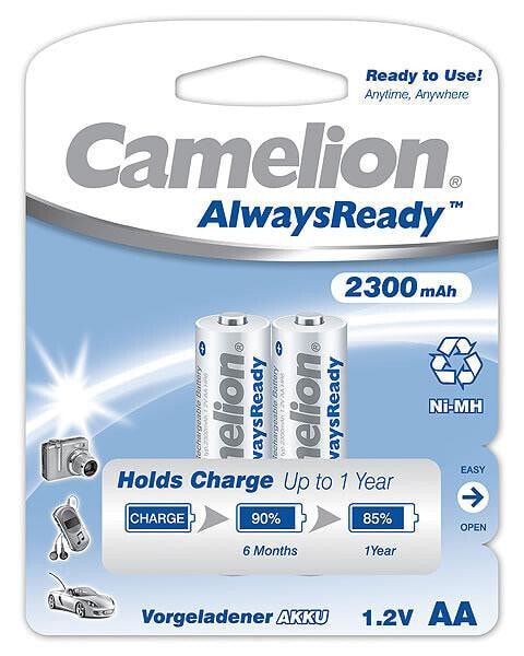 Camelion NH-AA2300ARBP2 - Rechargeable battery - Nickel-Metal Hydride (NiMH) - 1.2 V - 2 pc(s) - 2300 mAh - Silver