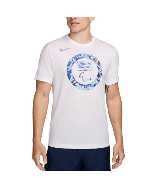 Men's White U.S. Paralympics Puck Club T-Shirt