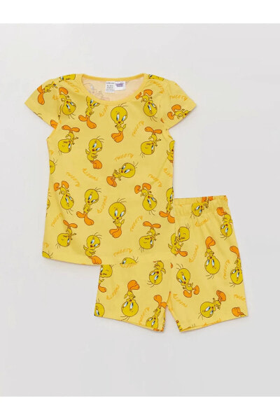 GSM storE'den LCW baby Tweety Baskılı Kız Bebek Şortlu Pijama Takımı / S3KO73Z1