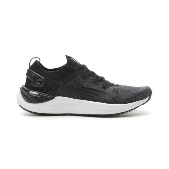 Puma Electrify Nitro 3 Knit Running Womens Black, Grey Sneakers Athletic Shoes