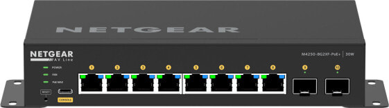 8x1G PoE+ 220W and 2xSFP+ Managed Switch - Managed - L2/L3 - Gigabit Ethernet (10/100/1000) - Full duplex - Power over Ethernet (PoE) - Rack mounting