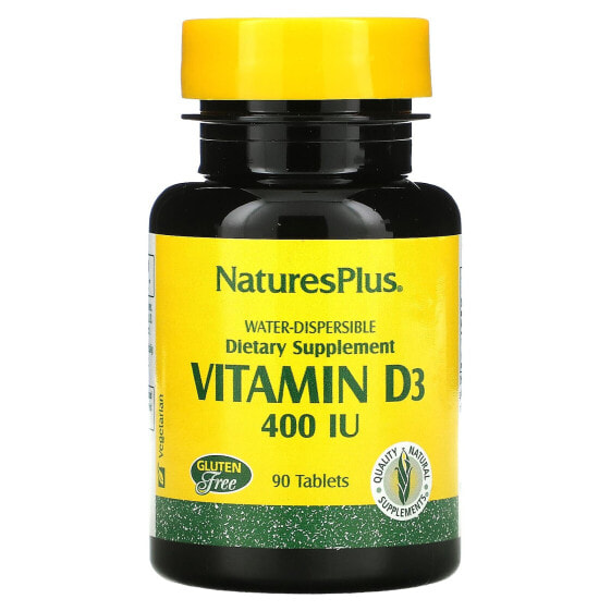 Витамин D3 водорастворимый NaturesPlus, 400 МЕ, 90 таблеток