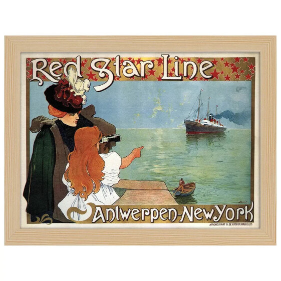 Bilderrahmen Poster Red Star Line