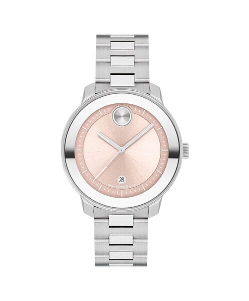 Movado Bold Verso Women's Watch - Swiss Quartz 3H Movement Stainless Steel Li...