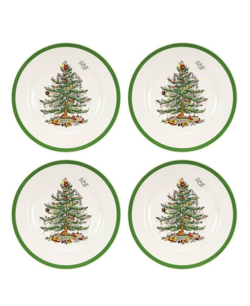 Christmas Tree Salad Plate, Set of 4