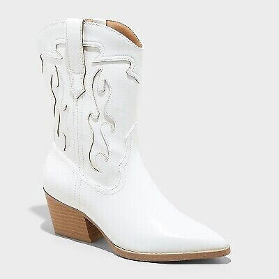 Women's Daytona Western Boots with Memory Foam Insole - Wild Fable White 7.5