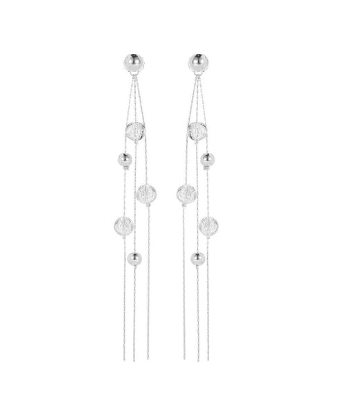 FrostLily Azeztulite Crystal and Bead Drop Earrings