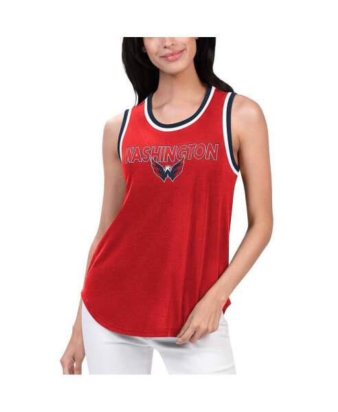 Women's Red Washington Capitals Strategy Tank Top