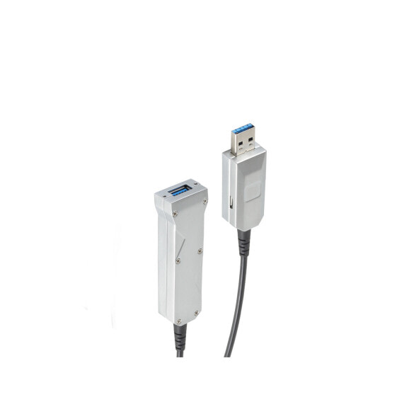 ShiverPeaks BS30-35085 - 15 m - USB A - USB A/Micro-USB B - USB 3.2 Gen 1 (3.1 Gen 1) - 5000 Mbit/s - Black - Silver