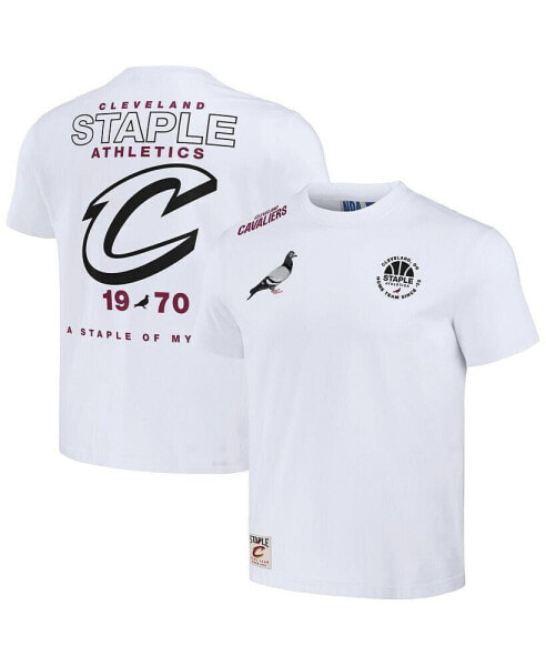 Men's NBA x White Distressed Cleveland Cavaliers Home Team T-shirt